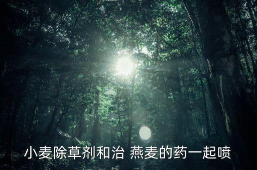 小麥除草劑和治 燕麥的藥一起噴