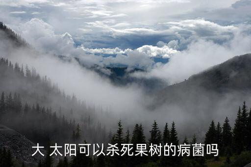 大 太陽可以殺死果樹的病菌嗎