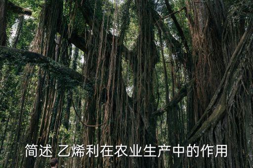 簡(jiǎn)述 乙烯利在農(nóng)業(yè)生產(chǎn)中的作用
