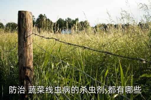 防治 蔬菜線蟲病的殺蟲劑,都有哪些