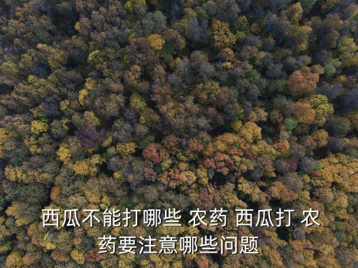  西瓜不能打哪些 農藥 西瓜打 農藥要注意哪些問題
