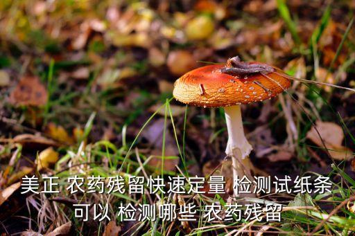 美正 農藥殘留快速定量 檢測試紙條可以 檢測哪些 農藥殘留