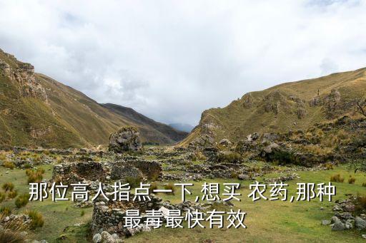 那位高人指點一下,想買 農(nóng)藥,那種 最毒最快有效