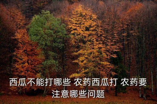 西瓜不能打哪些 農藥西瓜打 農藥要注意哪些問題