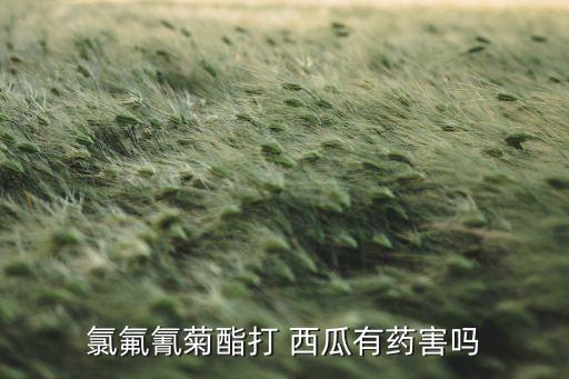 什么農藥不能用于西瓜防治