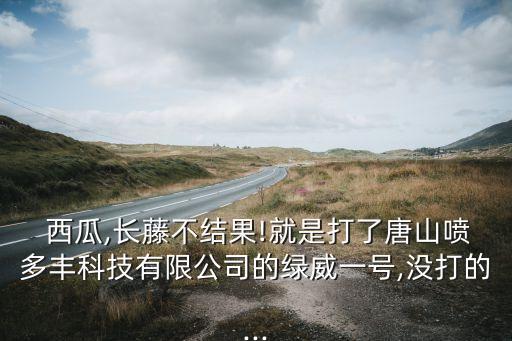  西瓜,長藤不結果!就是打了唐山噴多豐科技有限公司的綠威一號,沒打的...
