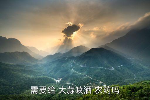需要給 大蒜噴灑 農藥嗎