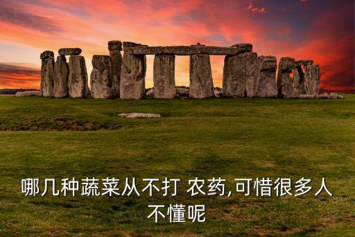 哪幾種蔬菜從不打 農藥,可惜很多人不懂呢