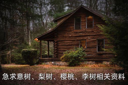 急求意樹、梨樹、櫻桃、李樹相關資料