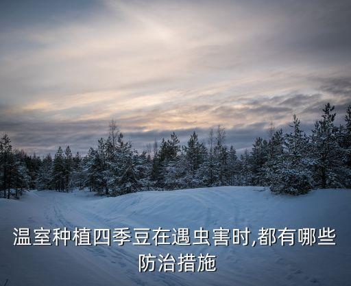 溫室種植四季豆在遇蟲害時,都有哪些 防治措施