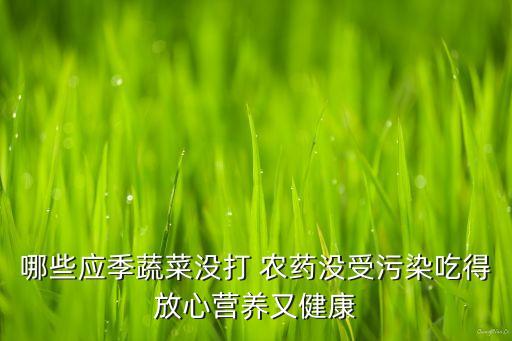 種什么菜沒有農(nóng)藥味道好
