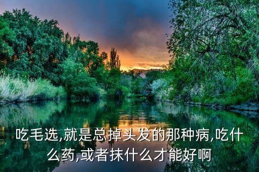 吃毛選,就是總掉頭發(fā)的那種病,吃什么藥,或者抹什么才能好啊