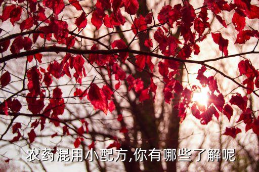 農藥與什么相配,什么農藥無色無味