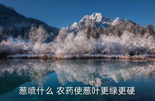 蔥噴什么 農藥使蔥葉更綠更硬