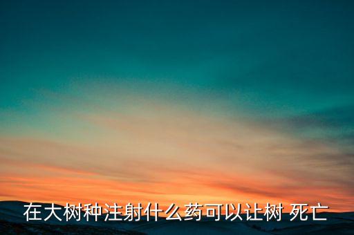 在大樹種注射什么藥可以讓樹 死亡