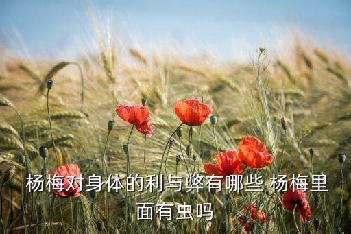  楊梅對身體的利與弊有哪些 楊梅里面有蟲嗎