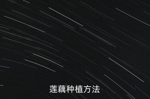 蓮藕種植方法