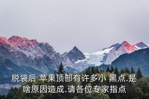 蘋果上有黑點什么農藥,蘋果那個小黑點通過什么設置來了