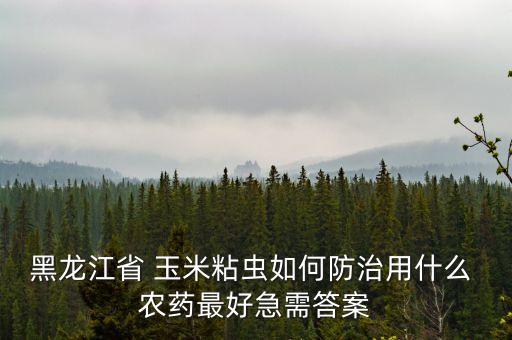 玉米粘中用什么農藥好,什么農藥能讓玉米不結棒