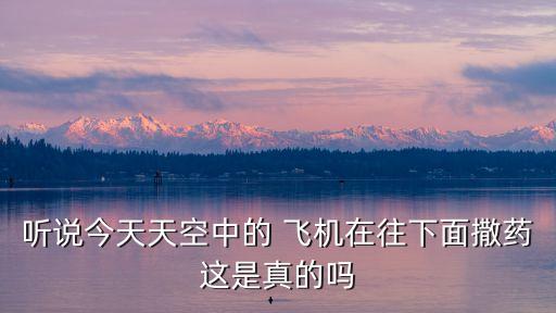 聽說今天天空中的 飛機在往下面撒藥這是真的嗎