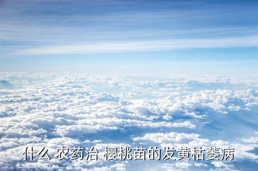 8月櫻桃用什么農藥,櫻桃現在打什么農藥