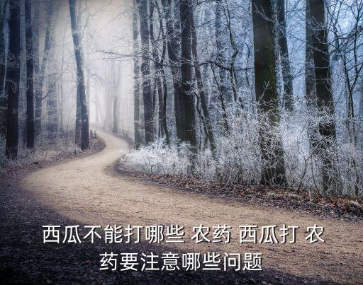  西瓜不能打哪些 農(nóng)藥 西瓜打 農(nóng)藥要注意哪些問題