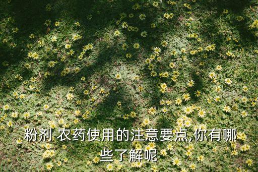 農藥可溶粉劑中填料是什么