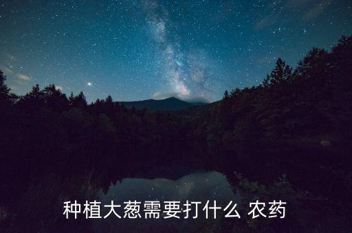 種植大蔥需要打什么 農藥