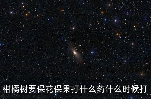 柑橘樹要保花保果打什么藥什么時候打