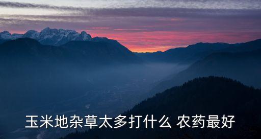 鐵道兩邊長草打什么農藥