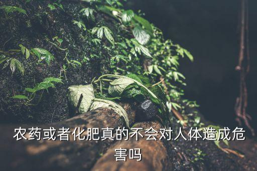  農藥或者化肥真的不會對人體造成危害嗎