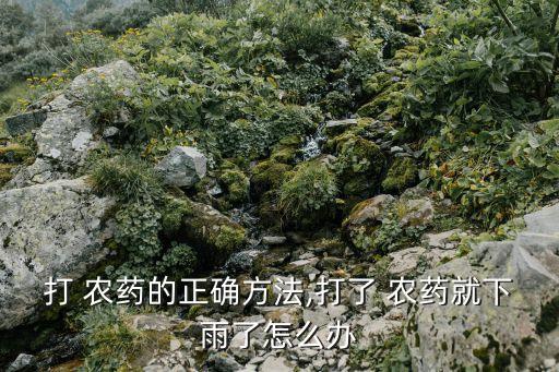 打 農(nóng)藥的正確方法,打了 農(nóng)藥就下雨了怎么辦