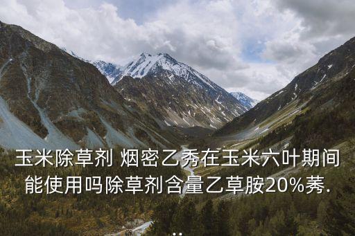 玉米除草劑 煙密乙秀在玉米六葉期間能使用嗎除草劑含量乙草胺20%莠...