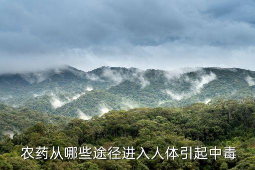  農藥從哪些途徑進入人體引起中毒