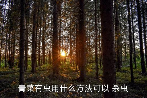 青菜有蟲用什么方法可以 殺蟲