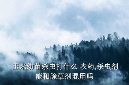  玉米幼苗殺蟲打什么 農(nóng)藥,殺蟲劑能和除草劑混用嗎