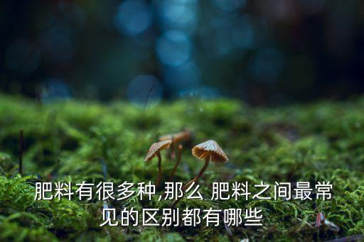 農藥肥料的區別是什么,穩定性肥料3型與2型的區別是什么