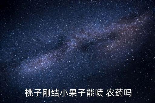  桃子剛結(jié)小果子能噴 農(nóng)藥嗎