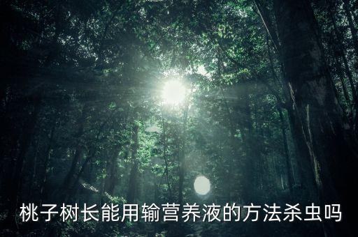  桃子樹長能用輸營養液的方法殺蟲嗎