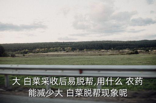 大 白菜采收后易脫幫,用什么 農藥能減少大 白菜脫幫現象呢