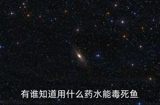 有誰知道用什么藥水能毒死魚