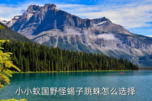 小小蟻國野怪蝎子跳蛛怎么選擇
