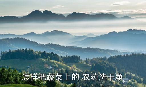 農藥用什么洗效果最好,打過農藥的菜用什么洗最好