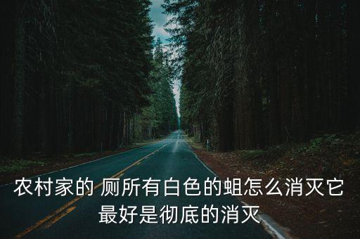 農村家的 廁所有白色的蛆怎么消滅它最好是徹底的消滅