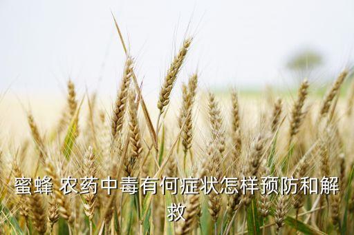 蜜蜂 農(nóng)藥中毒有何癥狀怎樣預(yù)防和解救