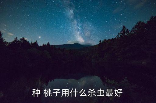 種 桃子用什么殺蟲最好