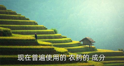 現在普遍使用的 農藥的 成分