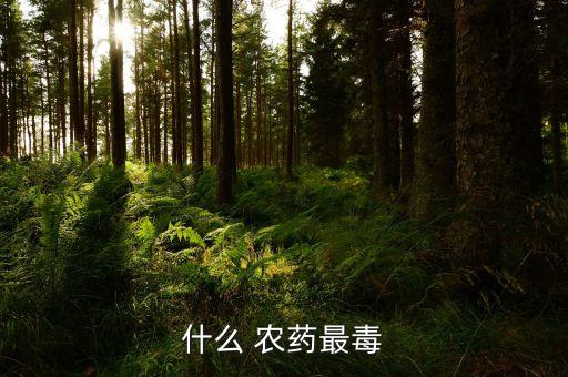 什么農藥一定死,有什么農藥可以喝了直接死