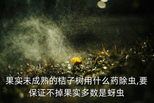 果實未成熟的桔子樹用什么藥除蟲,要保證不掉果實多數是蚜蟲