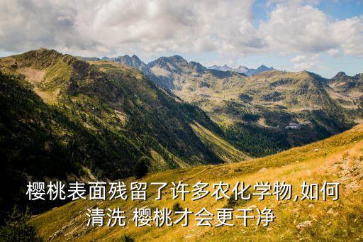  櫻桃表面殘留了許多農化學物,如何清洗 櫻桃才會更干凈